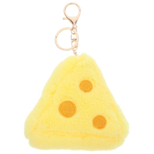 Niedlicher Käse-plüsch Schlüsselanhänger Für Taschen Fuzzy Charme Schlüsselring Realistisches Käse Pendant Weiche Und Tragbare Deko Für Mädchen Und Accessoires von BESTOYARD