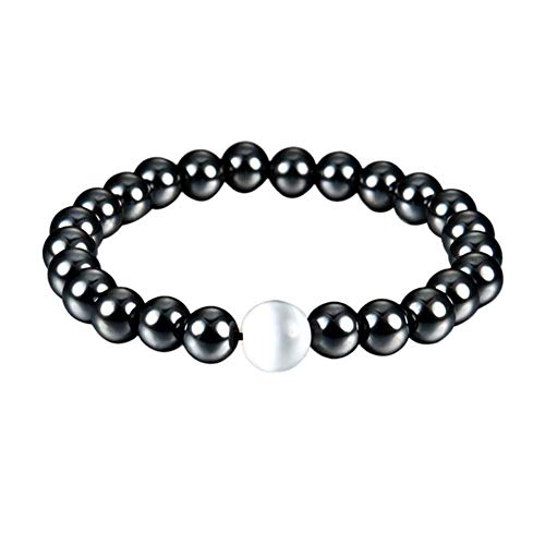 Magnetisches Armband Unisex Hämatit Stein Armreif für Gewichtsverlust Abnehmen Anti-Müdigkeit Gesunde Pflege Männer Frauen Schmuck von BESTT