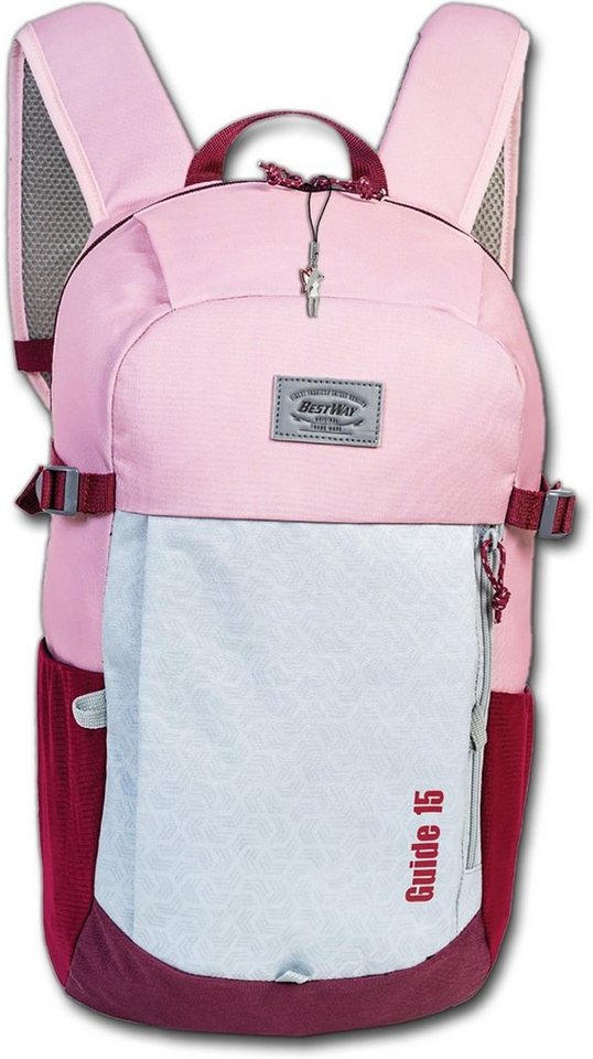 BESTWAY Freizeitrucksack Bestway rosafarbener Tagesrucksack (Freizeitrucksack, Freizeitrucksack), Damen, Herren Freizeitrucksack Polyester, rosa, rot, Größe ca. 47cm von BESTWAY