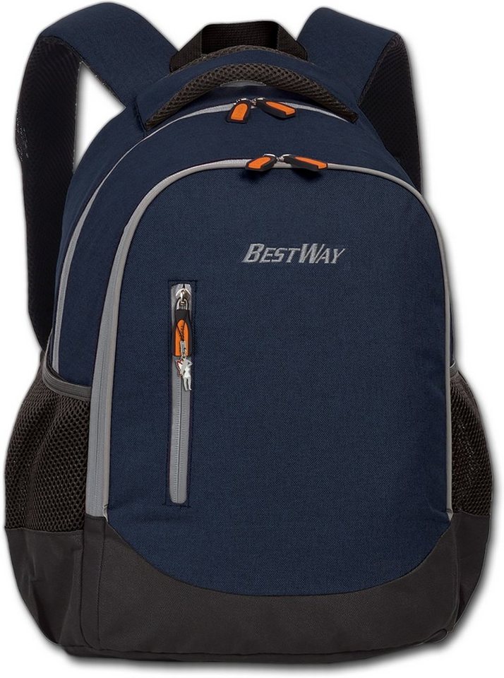 BESTWAY Freizeitrucksack Bestway blauer Tagesrucksack (Freizeitrucksack, Freizeitrucksack), Jugend, Herren, Damen Freizeitrucksack Polyester, blau, Größe ca. 41cm von BESTWAY