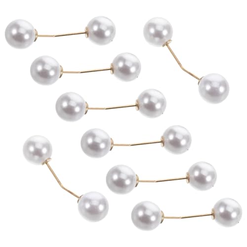 1 Satz Perlennadel Sicherheitsnadel Unsichtbare Brosche Damen Brosche Stecker- Und Steckdosenboden Universalrollen Sieb Knopfnadeln Für Jeans Kleidungsnadeln Zinklegierung Weiß 8st BESTYASH von BESTYASH