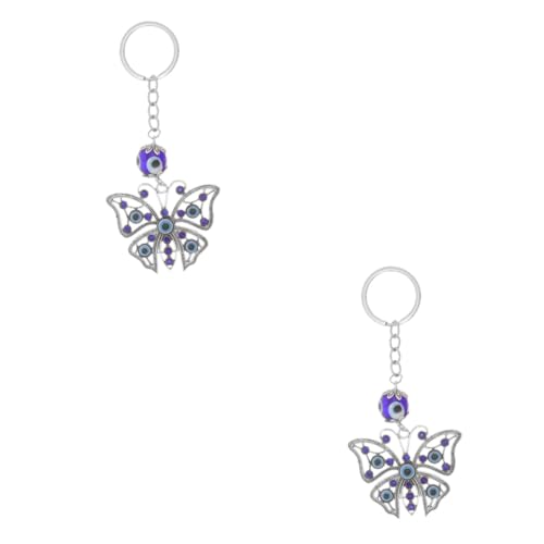 2st Schlüsselanhänger Zauber des Bösen Blicks Augenanhänger Taschenanhänger Mit Bösem Blick Autozubehör Mit Bösem Blick Handtaschenverzierung Autodekor des Bösen Blicks Legierung BESTYASH von BESTYASH