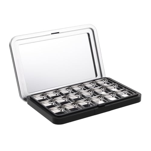 BESTYASH 18gitter Magnetische Leere Make-up-Box Mit Fächern Reise-Make-up-Organizer DIY-lidschatten-Palette Mit Spiegel Für Lippenstift Und Puder von BESTYASH