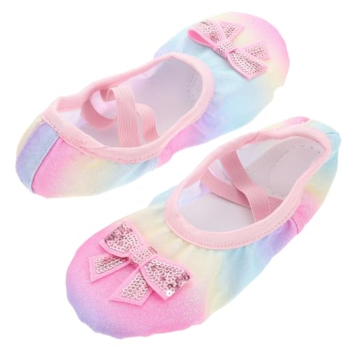 BESTYASH 1 Paar Mädchen Sohle Tanzschuhe Bequeme Lederkind -Kleinkind -tanzflats Non Slip Kids Tanzschuhe Zum Üben Und Auftritt Für Tanzkurse von BESTYASH