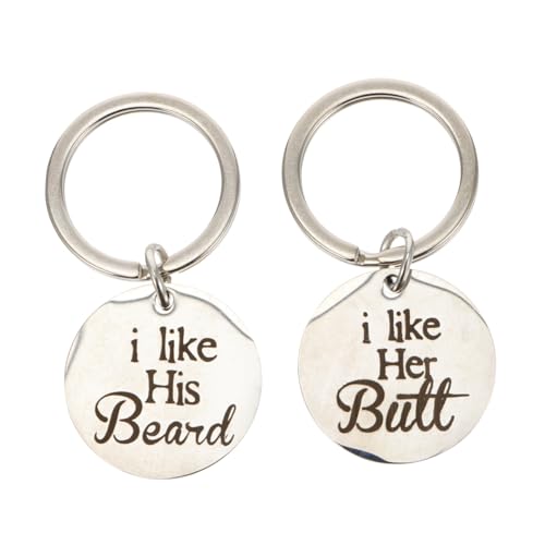 BESTYASH 1paar Edelstahl Schlüsselanhänger Pack Alphabet Design Stilvolle Schlüsseldekoration Für Damen Und Herren Praktisch Als Taschenanhänger Für Schlüsselorganisation Langlebig von BESTYASH