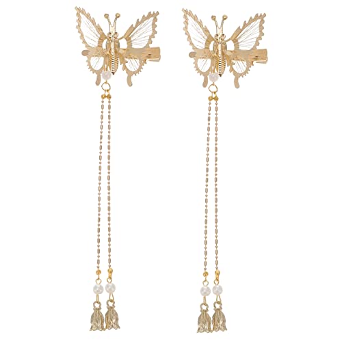 BESTYASH 1 Paar Schmetterlings Haarspangen mit Langen Quasten Teiliges für Damen Haarschmuck Accessoire für Besondere Anlässe und Einfach Kombinieren BESTYASH 1 Paar Schmetterlings Haarspangen mit Langen Quasten Teiliges für Damen Haarschmuck Accessoire für Besondere Anlässe und Einfach Kombinieren von BESTYASH