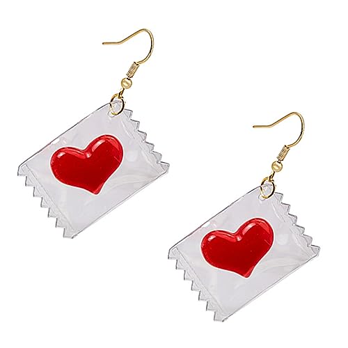 BESTYASH 1 Paar Süßigkeiten-herz-ohrringe Ohrenschmuck Frauenherzohrringe Ohrringe Valentinstag Herz Ohrhänger Valentinstag Ohrschmuck Herz Ohrentropfen Harz Rot BESTYASH 1 Paar Süßigkeiten-herz-ohrringe Ohrenschmuck Frauenherzohrringe Ohrringe Valentinstag Herz Ohrhänger Valentinstag Ohrschmuck Herz Ohrentropfen Harz Rot von BESTYASH