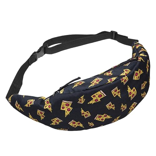 BESTYASH 1stück Pizza Muster Damen Outdoor Sport Umhängetasche Vielseitig Einsetzbar Als Hüfttasche Oder Brusttasche Große Kapazität Für Handy Und Zubehör Für Reisen Und Freizeit von BESTYASH