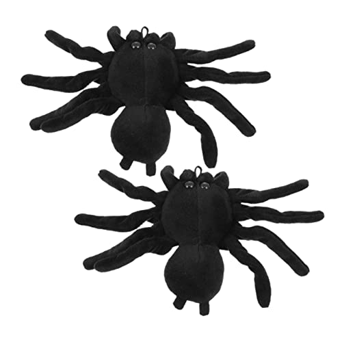 BESTYASH 1 Satz 1 Set Spinnenbrosche Anhänger Spinnenkostüm Schicke Spinnenbrosche Strassbrosche Vogelspinne Stofftier Silbernadel Auto Spinnenbrosche Anstecker Charms 2 Stück von BESTYASH