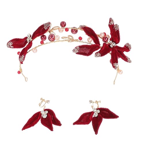BESTYASH 1 Satz Braut Haarschmuck Stirnband und Ohrringe Hochzeitsaccessoires für Braut Chic Haar für Hochzeitsfeiern mit Glänzendem Design Besondere Anlässe von BESTYASH