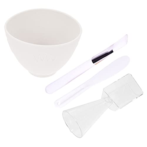 BESTYASH 1 Satz DIY Silikon Masken Set Teiliges Set für Gesichtsmaske Schüssel Stick Pinsel und Löffel für Zuhause und Unterwegs Praktische Spa Utensilien für Hautpflege und DIY Projekte von BESTYASH
