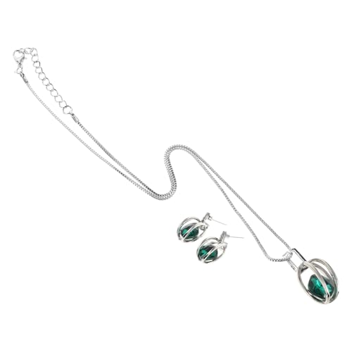 BESTYASH 1 Satz Frauenschmuckset Hochzeitsohrringe Grüne Anhänger Halskette Brautschmuck zur Hochzeit Kostümschmuck für Frauen Brautaccessoires Kristall Halskette Braut Halskette Legierung BESTYASH 1 Satz Frauenschmuckset Hochzeitsohrringe Grüne Anhänger Halskette Brautschmuck zur Hochzeit Kostümschmuck für Frauen Brautaccessoires Kristall Halskette Braut Halskette Legierung von BESTYASH