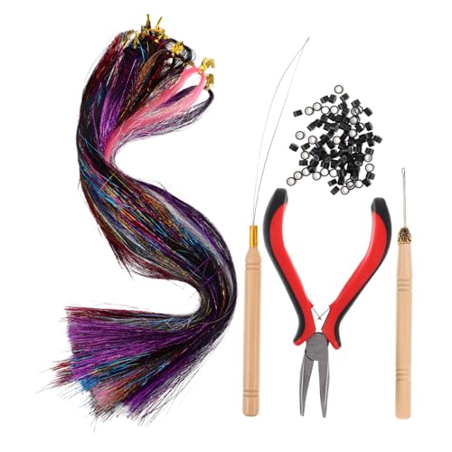 BESTYASH Glitzer Haarverlängerungen Für Partys Cosplay Haar-accessoires Für Frauen Mädchen Lametta Haarschnur Dehnbar Und Strapazierfähig von BESTYASH