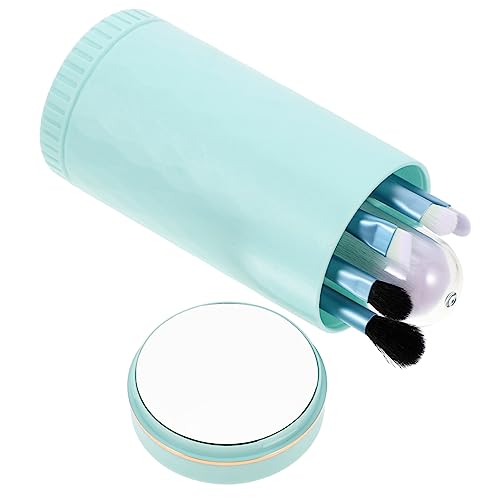 BESTYASH 1 Satz Make Up Pinselset mit Holzgriff Kosmetikpinsel für Lidschatten und Lose Puder Organizer für Schminken zu Hause oder Unterwegs in Wasserblau von BESTYASH