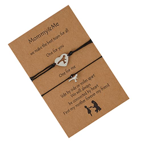 BESTYASH 1 Satz Mutter Junge Mädchen Armband Set Passende Handgefertigte Armbänder für Mutter Junge Mädchen Rostfrei für Perfektes Muttertag zur Stärkung der Bindung von BESTYASH