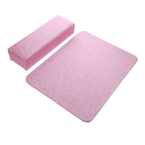 BESTYASH 1 Satz Nail Tischset Hände Nagel Arm Kissen Maniküre Kunst Uv Ruht Ausruhen Professional Polieren Geformt Handauflage Für Nägel Rosa Pu von BESTYASH