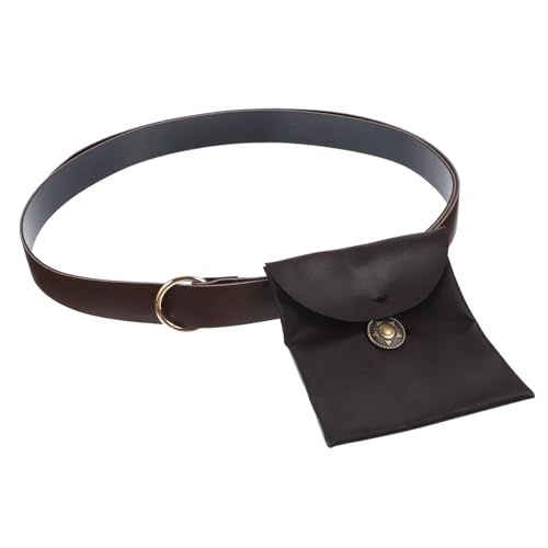 BESTYASH 1 Satz Partygeschenk Gürteltasche mit Nieten Taille Renaissance-Geldbörse Riementasche Cosplay-Hüfttasche Partyversorgung dekorative Cosplay-Tasche Pu Coffee von BESTYASH