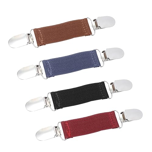 BESTYASH 1 Satz Stretch Elastischer Schulter Gurt Kleidung Stylische Pulloverclips Zubehör Spanner Hose Schalclip Safe Clip Schal-clips Modische Clips Pullover-clips Polyestergewebe 4 Stück von BESTYASH