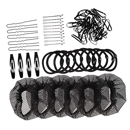BESTYASH 1 Satz Unsichtbarer Haarnetz Dutt Maker mit Elastischen Bändern und Haarnadeln für Bequemes Haarstyling und Langanhaltenden für Tänzerinnen und Damen von BESTYASH