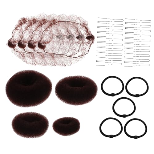 BESTYASH Haarnetz Dutt Und Elastische Haarnetz-abdeckung Mit Haarspangen Haarschleife Für Damen Und Mädchen Ballett-tänzerinnen-haarwerkzeug von BESTYASH