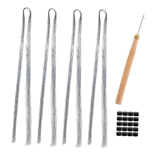 BESTYASH 1satz Glitzer Haarsträhnen Mit Pet Tinsel Für Mädchen Funkelnde Haarverlängerungen Mit Werkzeugen Für Partys Und Cosplay Einfach Anzuwenden Vielseitig Einsetzbar von BESTYASH