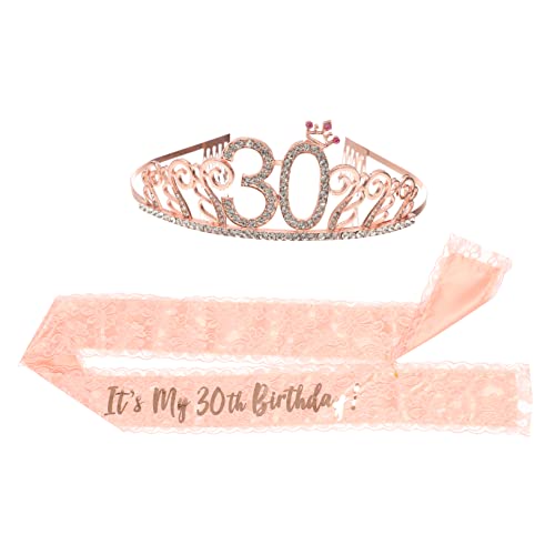 BESTYASH 1 Set Stirnband Geburtstagsanzug Erwachsene Tiara Krone Geburtstag Tiara Alles Zum Geburtstag Schärpe Geburtstag Schärpen Geburtstagsdekorationen Schärpe Für Frauen von BESTYASH