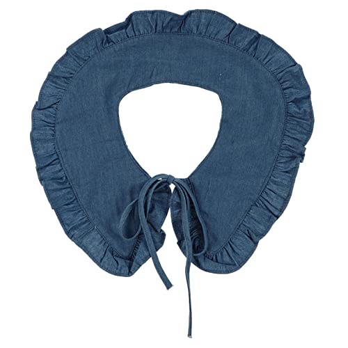 BESTYASH 1 Stück Falscher Kragen Falscher Spitzenkragen Männer Gefälschter Abnehmbarer Kragen Bestickt Hemd Mit Kunstkragen Pullover Gefälschter Kragen Dicky Schule Denim Blue von BESTYASH
