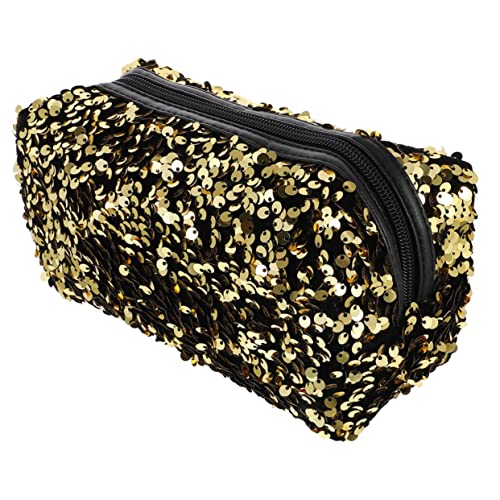 BESTYASH 1 Stück Glitzer Kosmetiktasche Multifunktionale Make Up Tasche mit Pailletten für Reisen Damen Toilettenartikel Aufbewahrung Praktischer Organizer Glänzendes Design für Zuhause und von BESTYASH