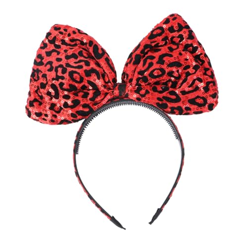 BESTYASH 1 Stück Gothic Leopard Bowknot Haarband für Perfektes Accessoire für Halloween Partys Leicht und Komfortabel Elastisches Design für Optimalen Sitz Einzigartiges und Lustiges von BESTYASH