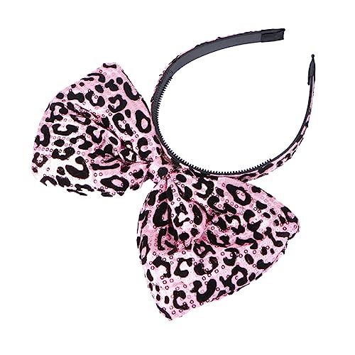 BESTYASH 1 Stück Gothic Leopard Haarschmuck mit Schleife Hübsches Party Stirnband für Damen Perfektes Accessoire für Halloween und Festivals aus Hochwertigem Material Süßes Design von BESTYASH