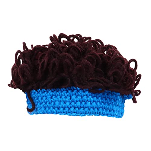 BESTYASH Perücke Cosplay Für Junge Mädchen Gestrickte Perücke Mütze Requisiten Für Kinderfotografie Kostümaccessoires Für Junge Mädchen Halloween Party Zubehör von BESTYASH