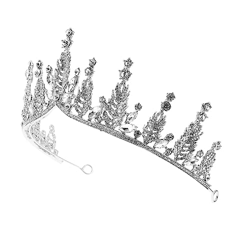 BESTYASH 1 Stück Hochzeitskrone Tiara Haarschmuck Für Mädchen Prinzessin Kronen Strass Tiara Kopfschmuck Brautjungfer Braut Haarschmuck Vintage Abschlussball Königin Frauen von BESTYASH