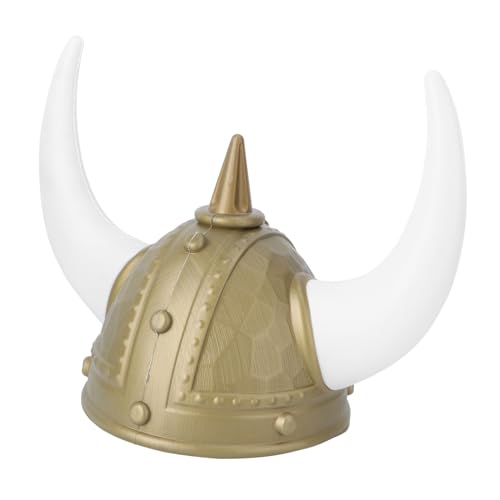 BESTYASH 1 Stück Hut Aus Hornhelm Hut Mit Widderhörnern Für Erwachsene Bullenkostüm Cosplay Hörner Zubehör Stirnbänder Mittelalterlicher Wikingerhut Kuhhut Stirnband Brown Pvc-kunststoff von BESTYASH