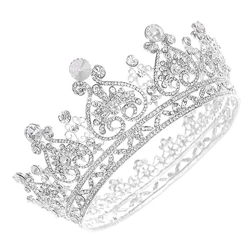 BESTYASH 1 Stück Klassische Kristallkrone für Braut Tiara für Hochzeit Festlichkeiten und Kostümpartys Glänzendes Diadem mit Feiner Verarbeitung für Besondere Anlässe von BESTYASH