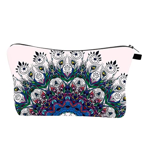 BESTYASH 1 Stück Kosmetiktasche Mandala für Damen Faltbare Toilettentasche Personal Care Pouch für Reisen Gym und Outdoor Aktivitäten für Kosmetik und Pflegeprodukte von BESTYASH