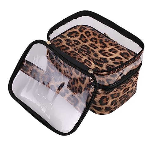 BESTYASH 1 Stück Kosmetiktasche Schicht Aufbewahrungstasche Make Up Tasche Mit Breiter Öffnung Kulturbeutel Reisetasche Durchsichtige Make Up Tasche Damen Handtasche Organizer von BESTYASH