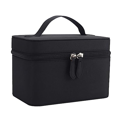 BESTYASH Kosmetiktasche Tragbare Organizer Tasche für Reisen Multifunktions Handtasche aus Mikrofaser Kosmetikbox für Damen Eleganter Make Up Koffer mit Griff Kulturtasche für Unterwegs von BESTYASH