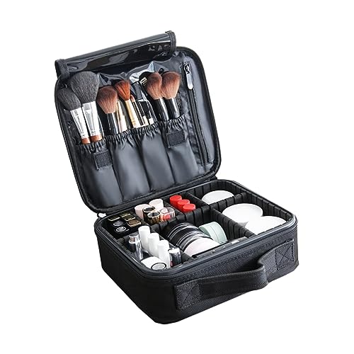 BESTYASH 1 Stück Makeup Tool Organizer aus Oxford Kosmetik Aufbewahrungsbox Schwarz für Damen und Teenager Sorgt für Ordnung bei Make Up und Beauty Accessoires Leicht zu Reinigen von BESTYASH