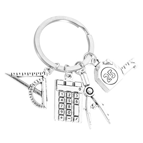 BESTYASH 1 Stück Math Tools Design Keychain Anhänger Modeschlüssel Ringe Schlüsselinhaber Für von BESTYASH