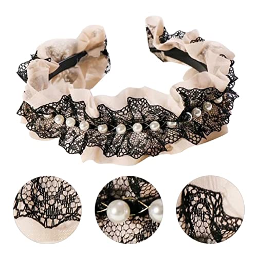 BESTYASH 1 Stück Retro Perlen Haarband mit Spitze für Damen Haarschmuck für Partys und Freizeit Langlebig und Auffällig von BESTYASH