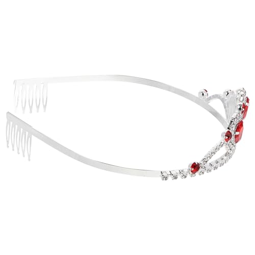 BESTYASH 1 Stück Strass Tiara für Mädchen Hochzeit Geburtstagsfeier Fotografie Leichtes Langlebiges Haarschmuck Accessoire für Besondere Anlässe Rote Krone mit Funkelndem Detail BESTYASH 1 Stück Strass Tiara für Mädchen Hochzeit Geburtstagsfeier Fotografie Leichtes Langlebiges Haarschmuck Accessoire für Besondere Anlässe Rote Krone mit Funkelndem Detail von BESTYASH