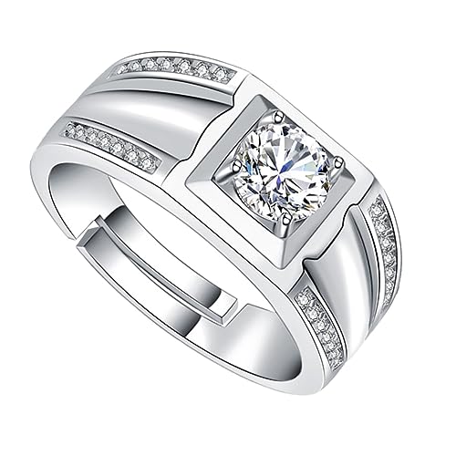 BESTYASH 1 Stück Stylischer Herrenring Kupfer Ehering für Männer für Verlobung Hochzeit und Besondere Anlässe Perfektes für Ehemann oder Freund von BESTYASH