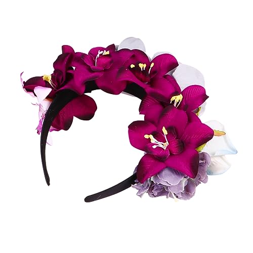 BESTYASH 1 Stück Vintage Blumenkopfschmuck mit Großer für Halloween Haarband für Kostümpartys Cosplay und Fotografie für Damen und Mädchen BESTYASH 1 Stück Vintage Blumenkopfschmuck mit Großer für Halloween Haarband für Kostümpartys Cosplay und Fotografie für Damen und Mädchen von BESTYASH