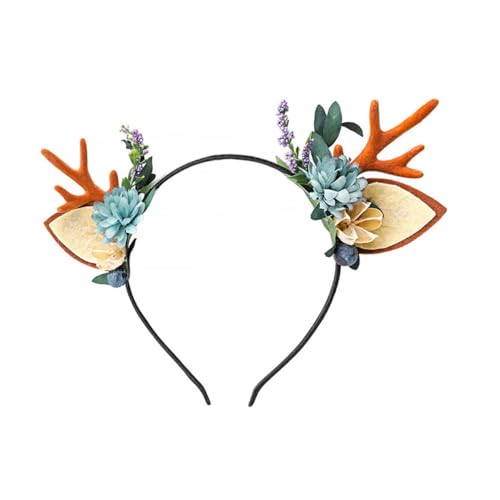 BESTYASH 1 Stück Weihnachts Haarreifen mit Rentiergeweih für Festliche Kopfbedeckung für Partys und Fotos Leicht und Bequem für Weihnachtsfeiern und Dekorationen von BESTYASH