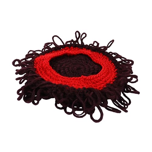 BESTYASH 1 Stück handgefertigte Perückenkappe Cosplay -Perücke foto requisiten Kinderkostüm perücke kinderperrücken Kinderperücke Hut handgefertigter Hut für Garn rot von BESTYASH