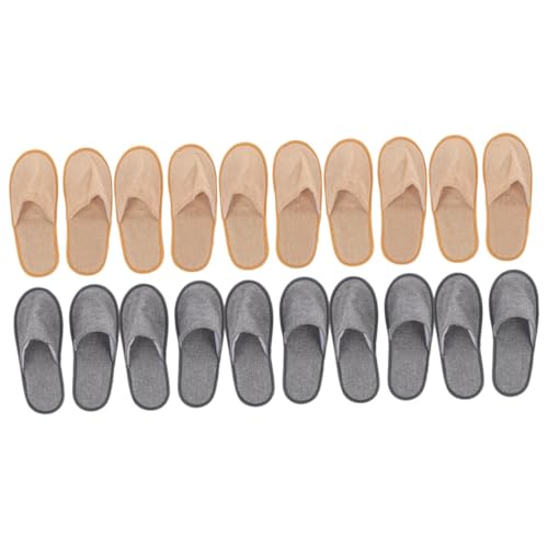 BESTYASH 10 Paare Faltbare Wiederverwendbare Hausschuhe für Damen und Herren Leichte Komfortable Reise und Hotelslipper mit Rutschfester EVA Sohle für Zuhause Spa und Outdoor Einsatz von BESTYASH