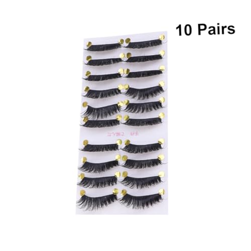 BESTYASH 10 Paare Wasserfeste Falsche Wimpern Lange Dichte Natürliche Cross Eyelashes Für Frauen Make up Komfortabel Einfach Anzuwenden Und Entfernen von BESTYASH