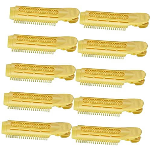 BESTYASH 10 Stk. Lockenwickler nass Wurzel Mädchen Haarzubehör Clips haarschmuck Root-Volume-Tool Volumengebendes Haarwerkzeug Haarspange für Volumen Haarvolumisierungsklammern Abs Gelb von BESTYASH