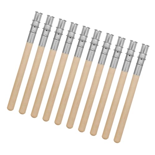 BESTYASH 10 Stück Augenbrauenstift-Verlängerung Augenbrauenstift Verlängerung Farbe Bleistift mechanisch Metallgriff Stift Extenders Verlängerung für Augenbrauenstifte Rostfreier Stahl von BESTYASH