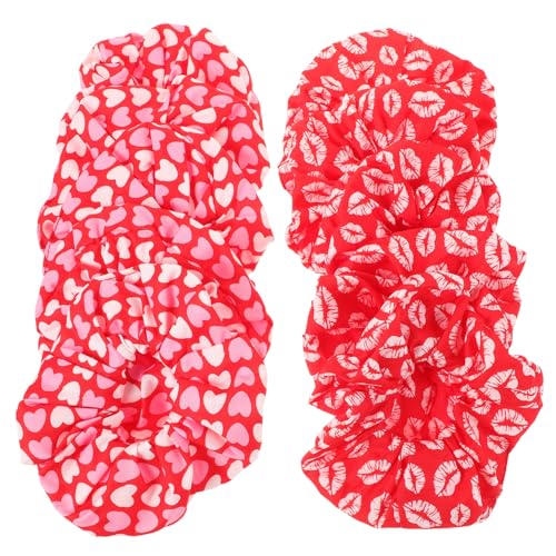 BESTYASH 10stücke Valentinstag Haargummis Mit Herz Und Lippenmuster Dehnbare Scrunchies Für Frauen Und Mädchen Haaraccessoires Für Besondere Anlässe Und Alltagslooks von BESTYASH